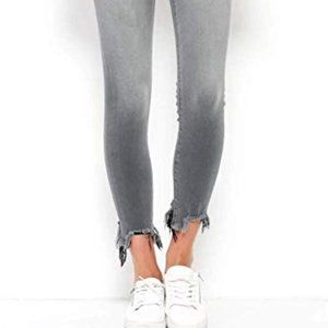 Hidden Denim Grey Frayed Hemmed Skinny